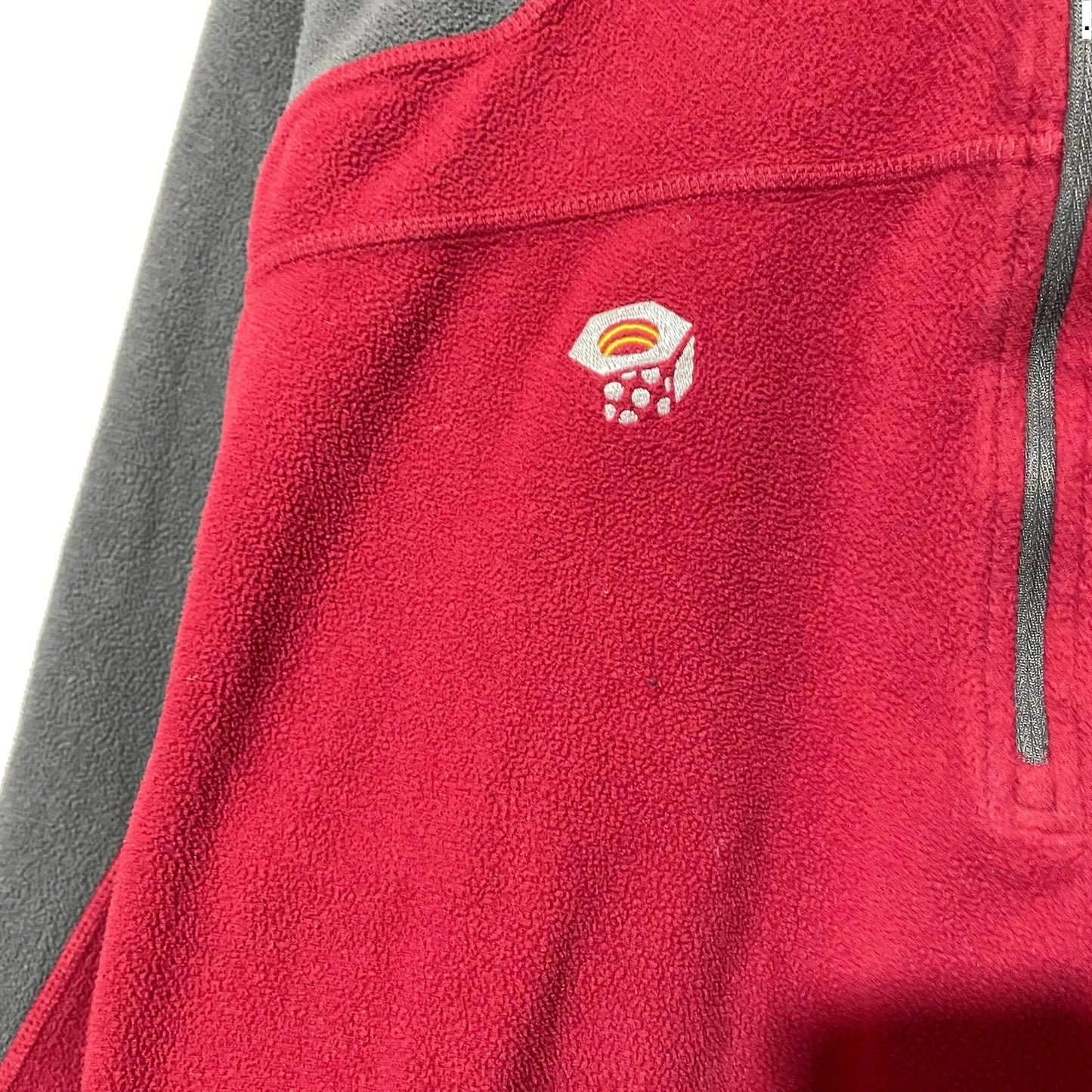 Red & Grey Mountain Hardwear 1/4 Zip Fleece Jumper - XL