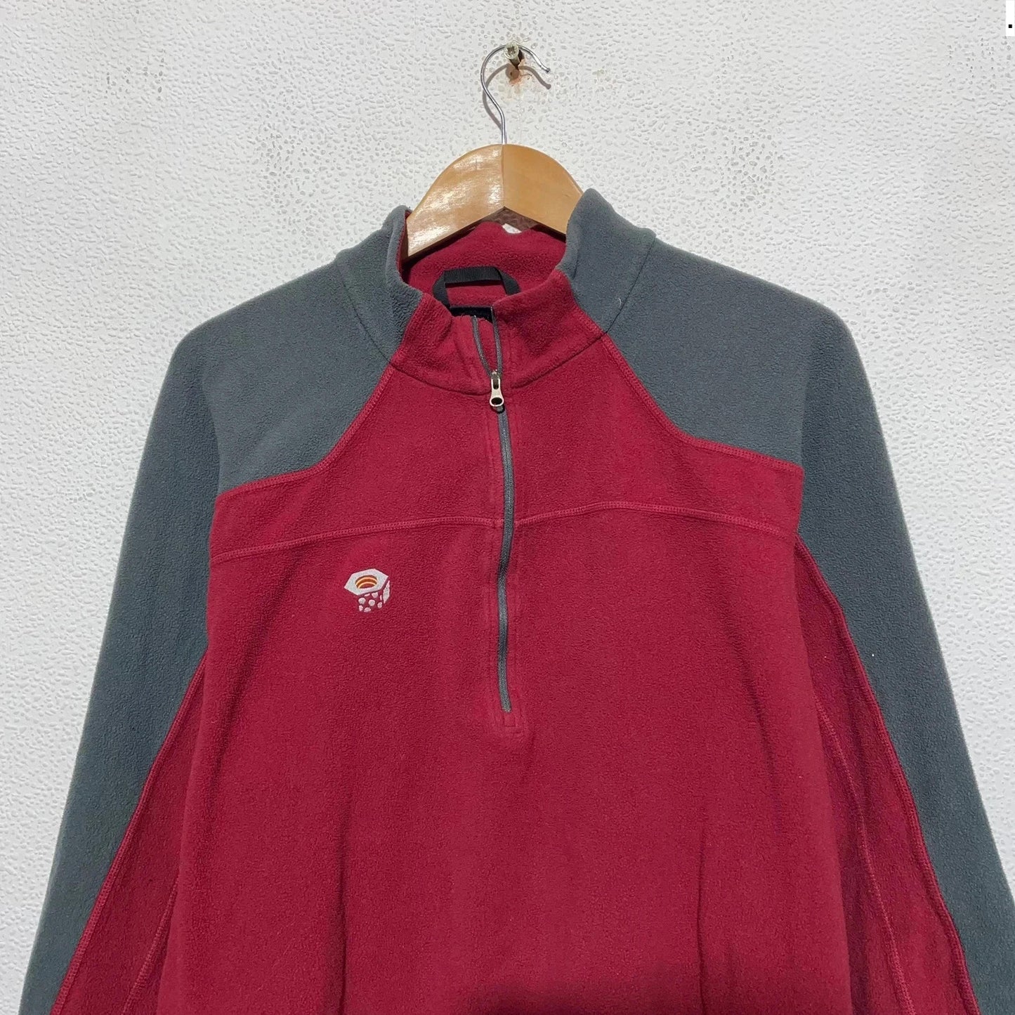 Red & Grey Mountain Hardwear 1/4 Zip Fleece Jumper - XL