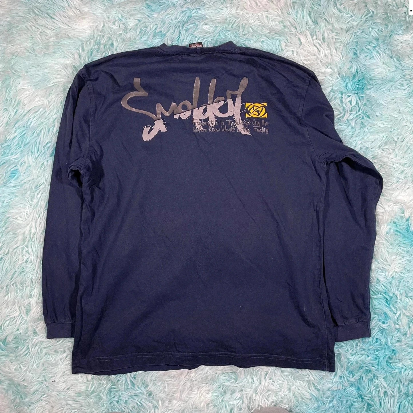 Vintage 00s Navy Smolder Surf Graphic T Shirt - Small