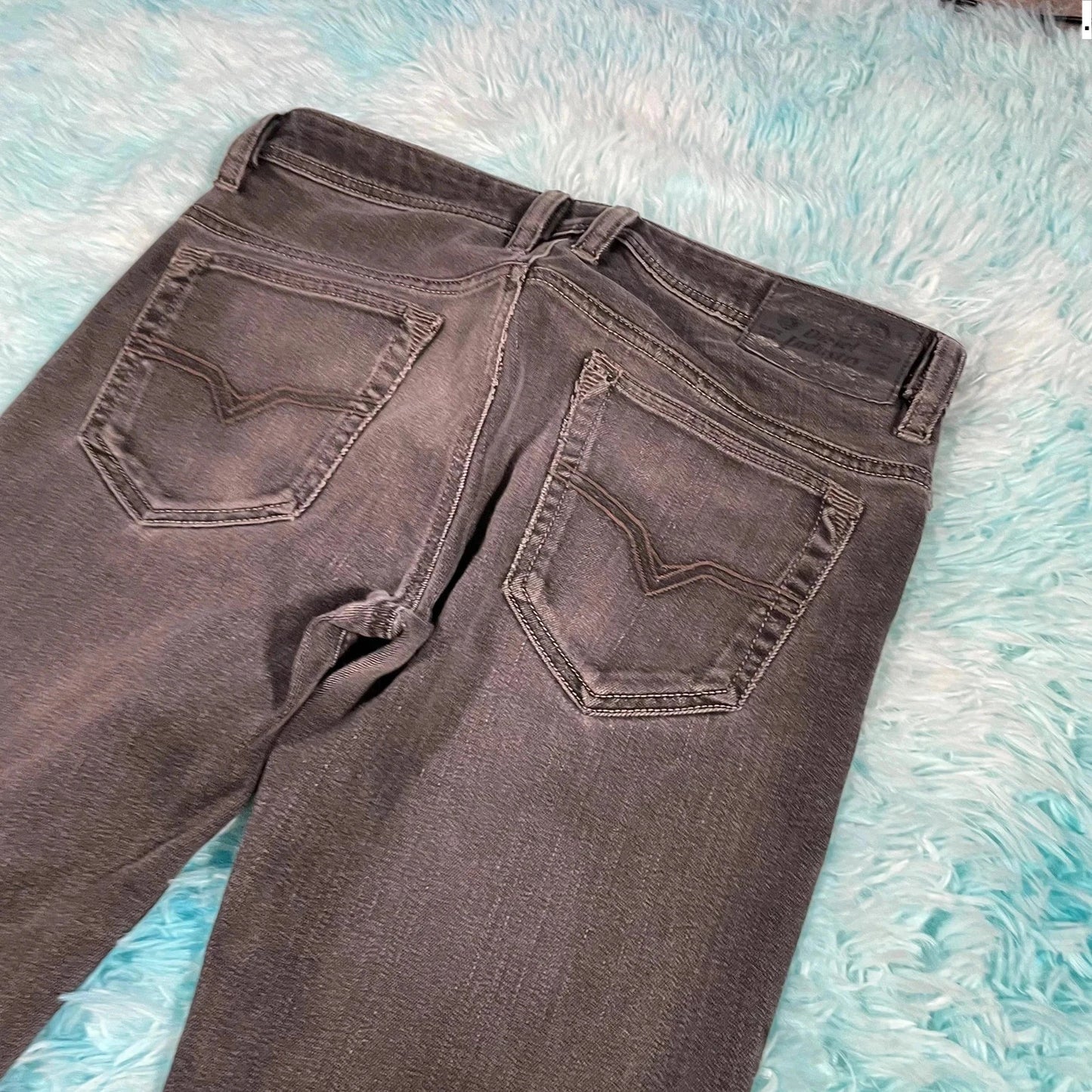 Dark Grey Diesel Jeans Safado Slim Straight Leg - 29W 32L