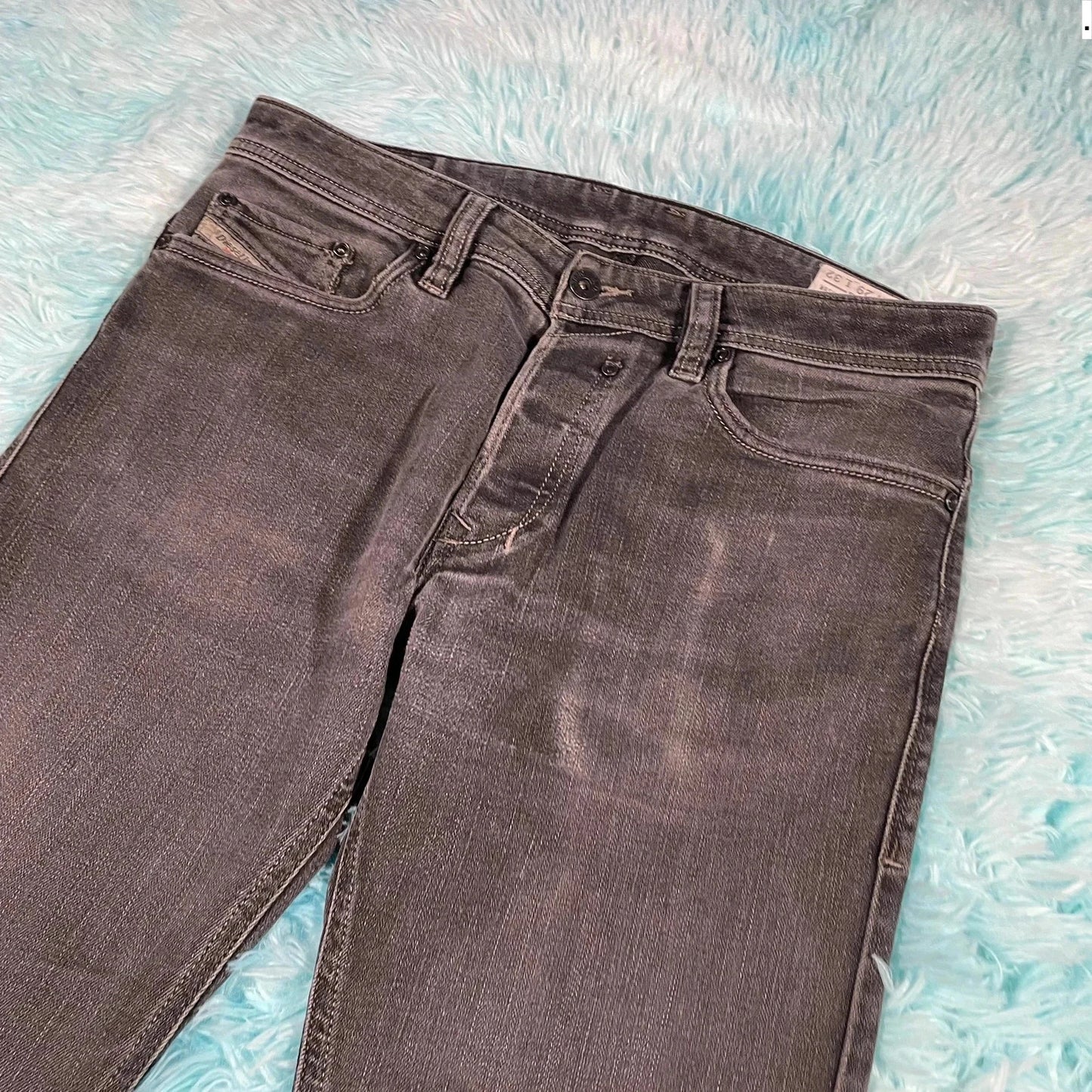 Dark Grey Diesel Jeans Safado Slim Straight Leg - 29W 32L