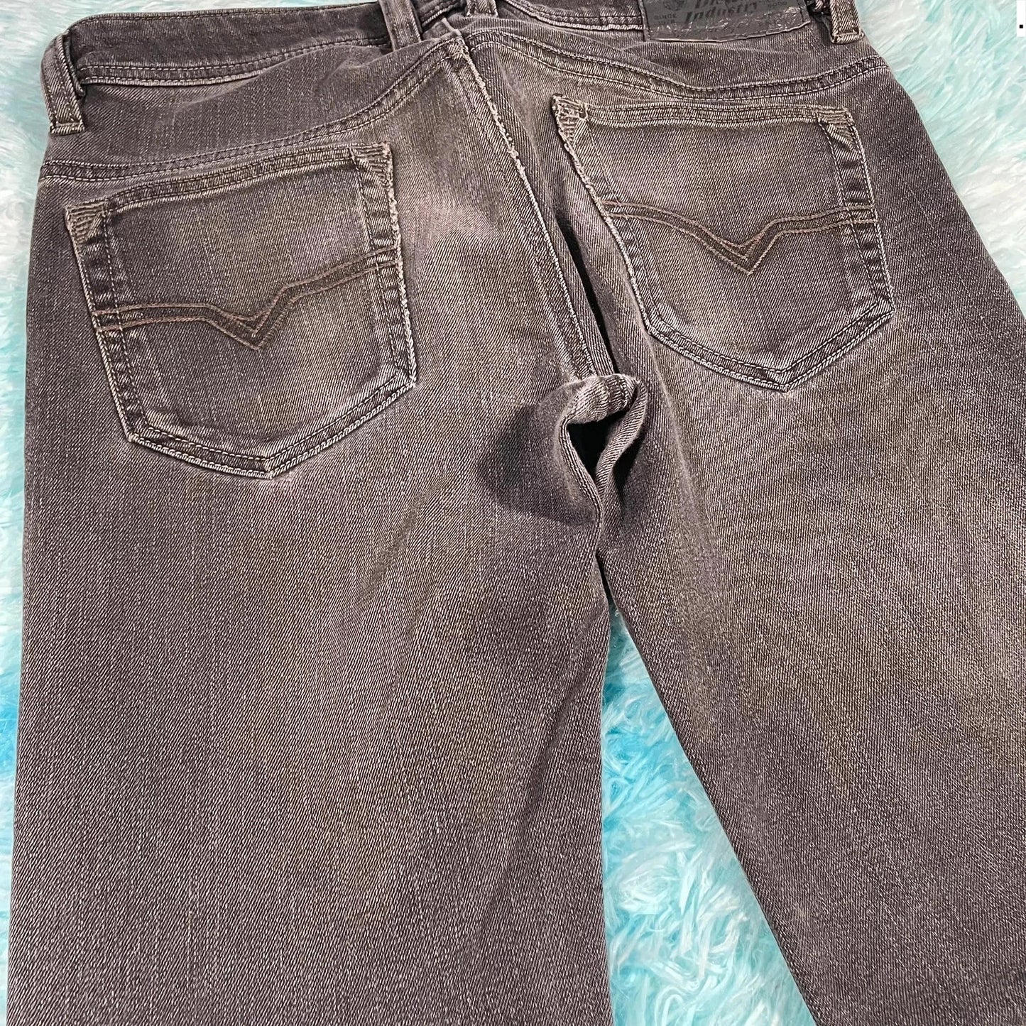 Dark Grey Diesel Jeans Safado Slim Straight Leg - 29W 32L