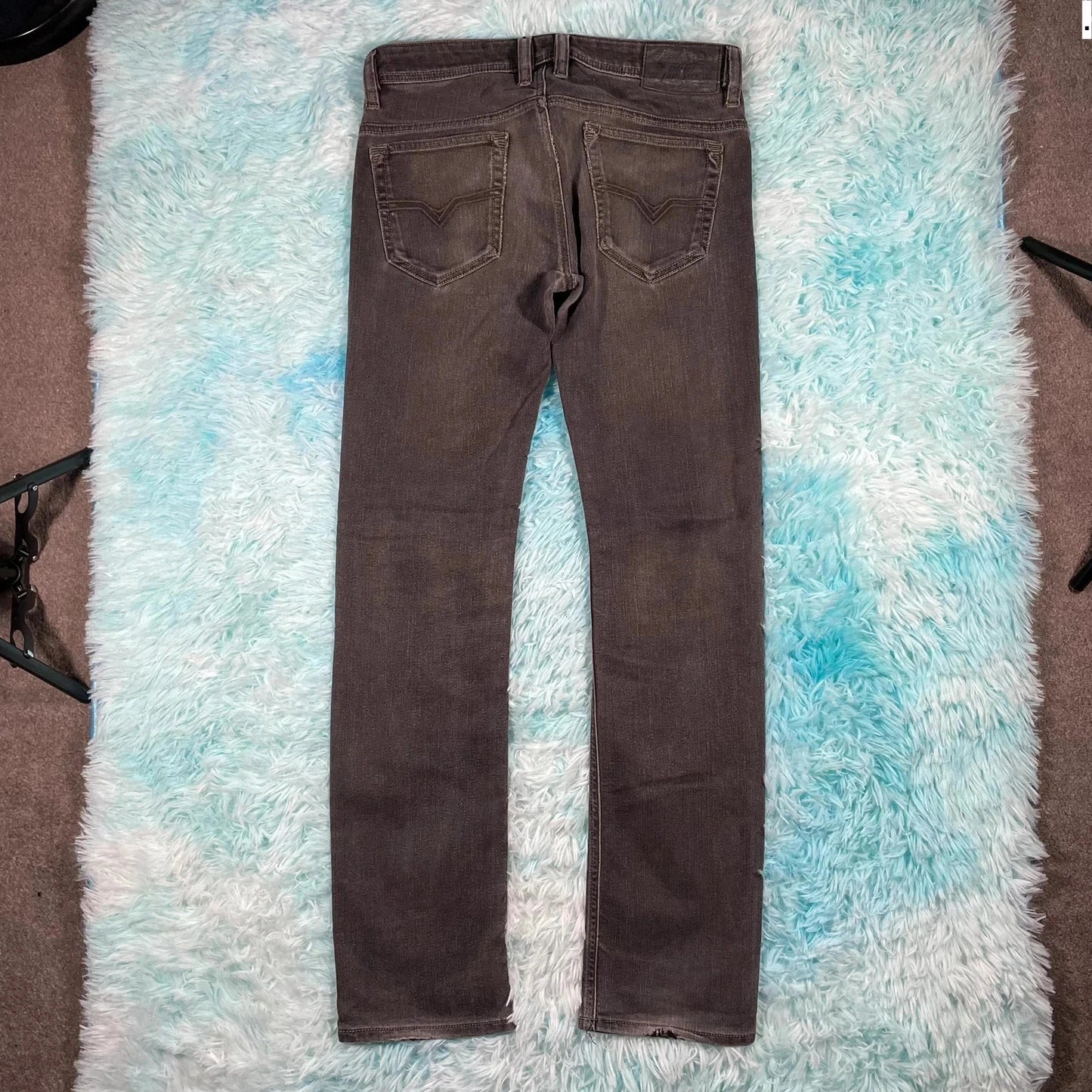 Dark Grey Diesel Jeans Safado Slim Straight Leg - 29W 32L