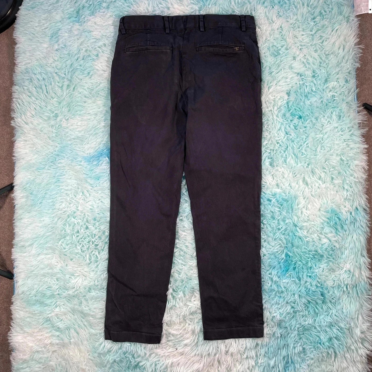 Dark Navy Spoke Trousers Cashmere - 32W