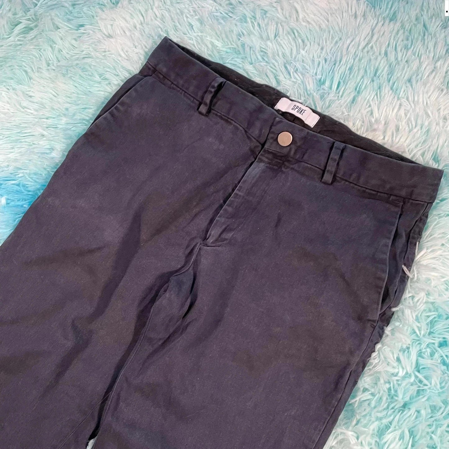 Dark Navy Spoke Trousers Cashmere - 32W