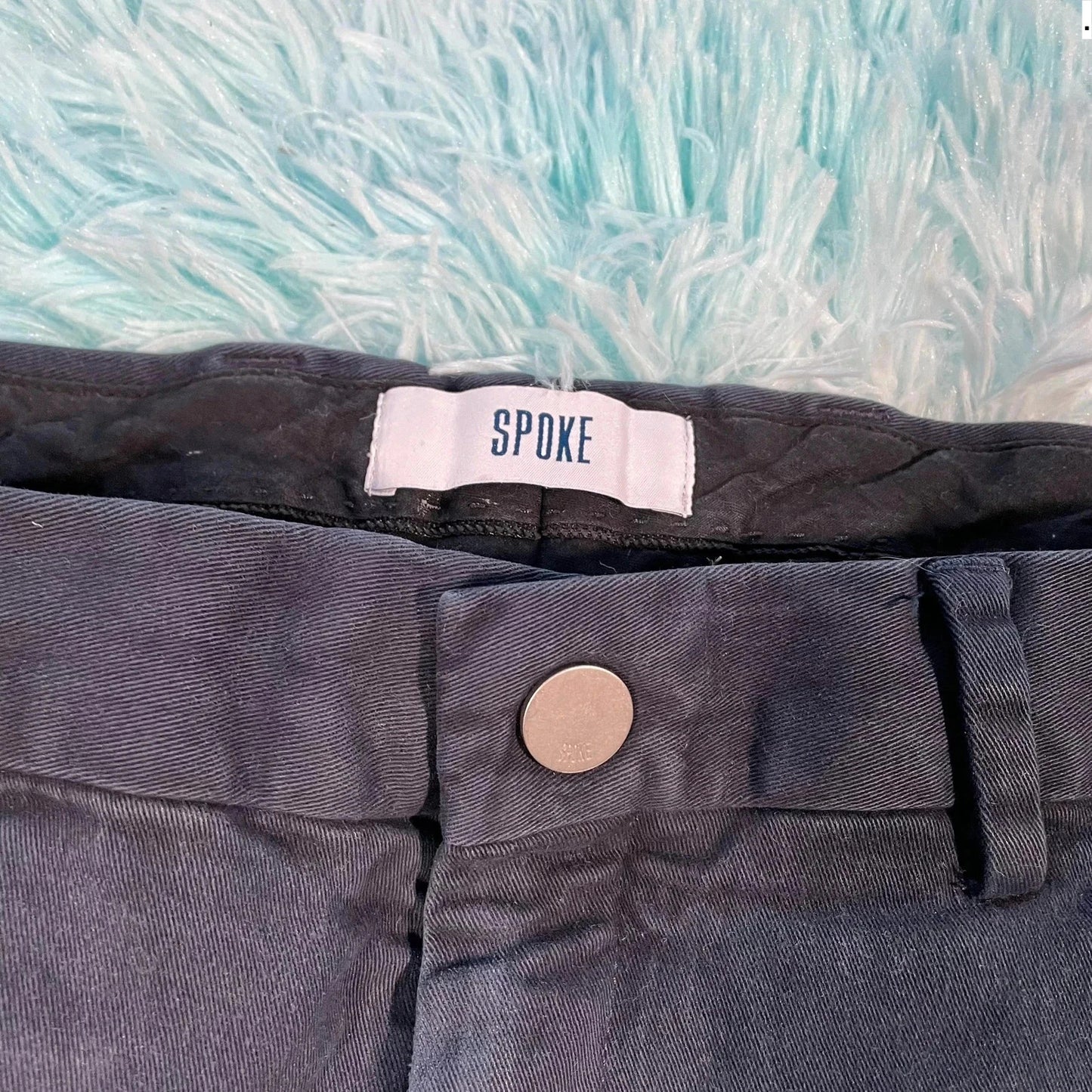Dark Navy Spoke Trousers Cashmere - 32W