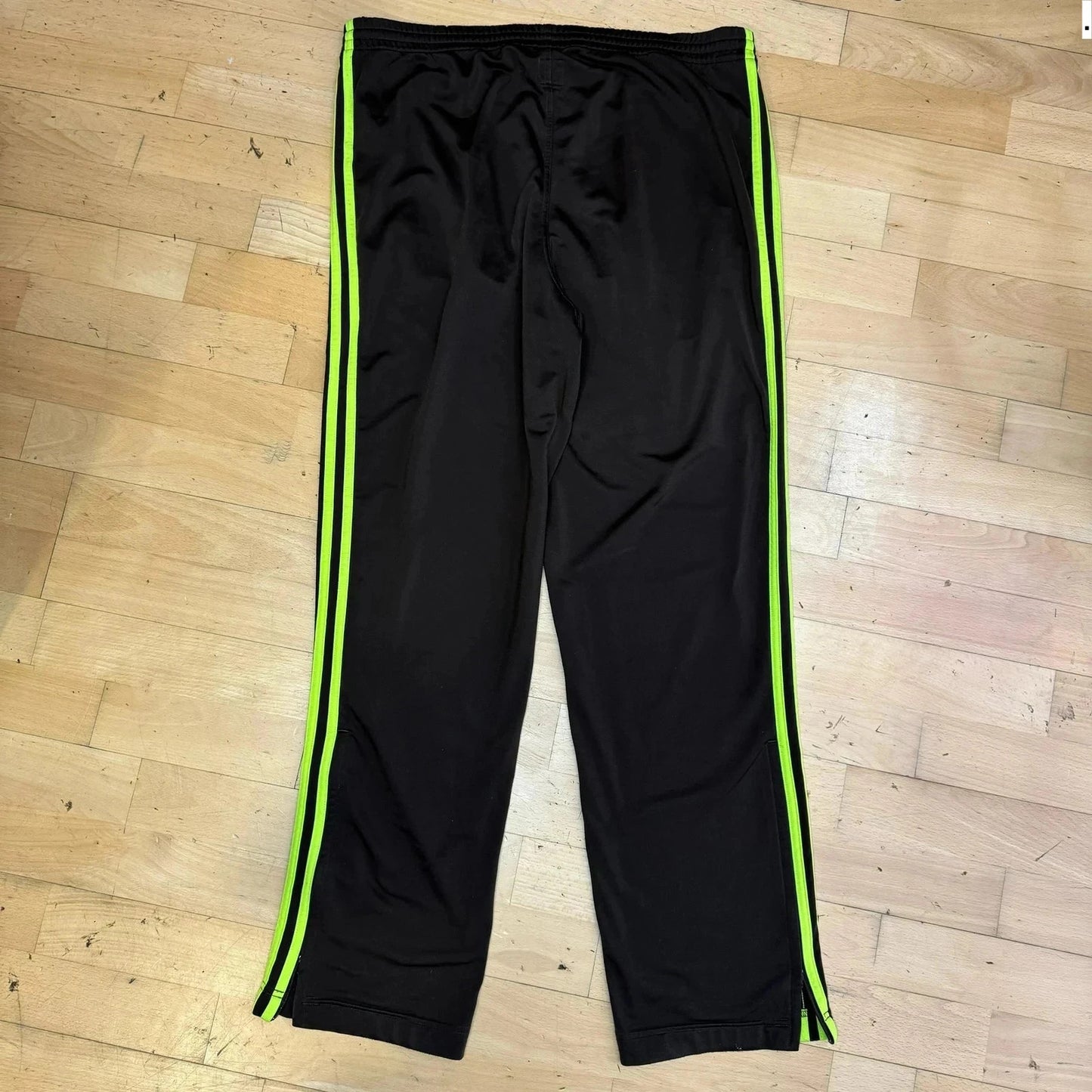 Vintage 00s Adidas Tracksuit Bottoms Brown & Green - Large