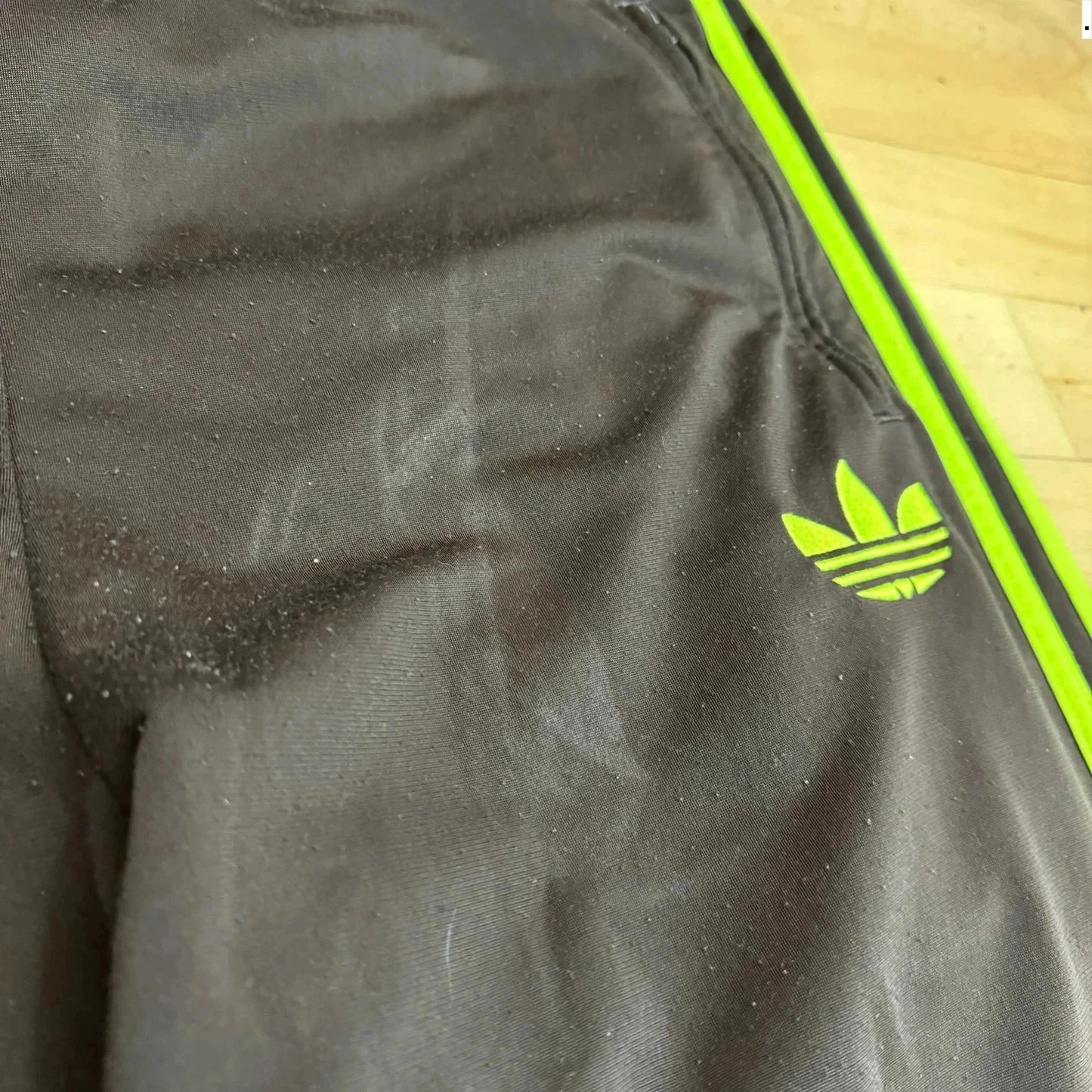Vintage 00s Adidas Tracksuit Bottoms Brown & Green - Large