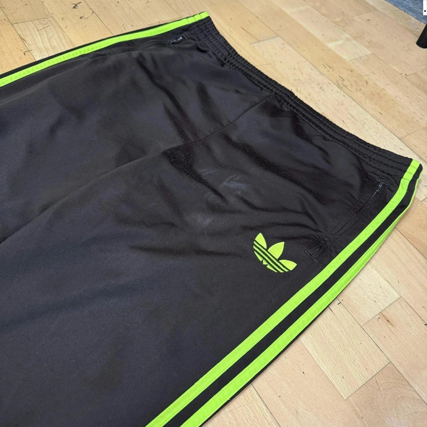 Vintage 00s Adidas Tracksuit Bottoms Brown & Green - Large