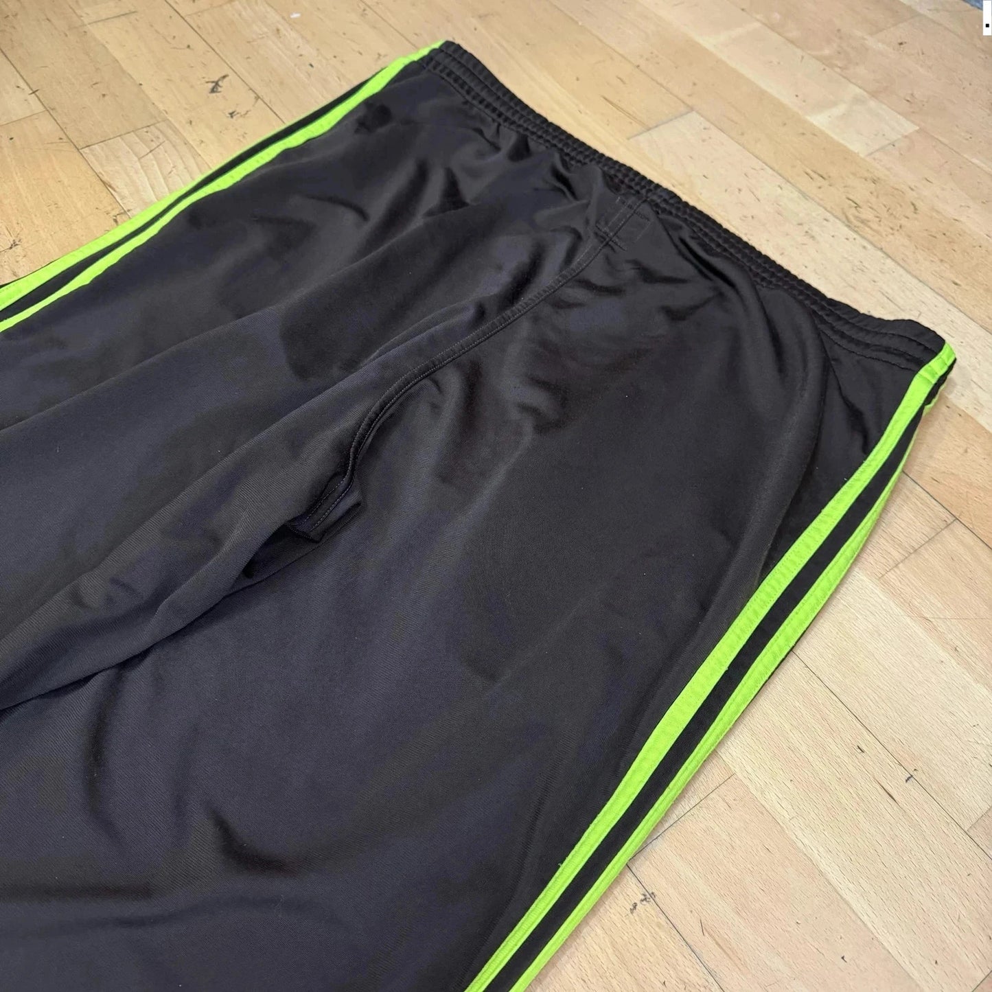 Vintage 00s Adidas Tracksuit Bottoms Brown & Green - Large