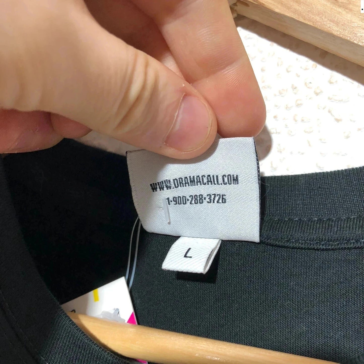 Black Drama Call Graphic T Shirt - Large