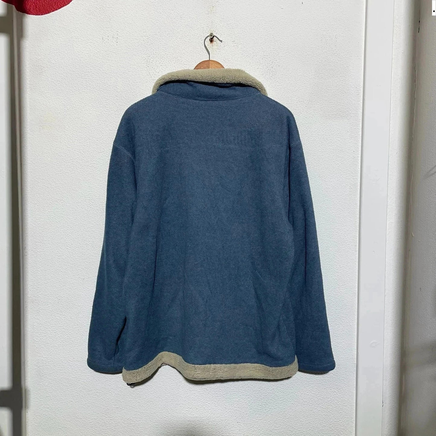 Vintage Blue Sherpa Fleece Jumper - Medium