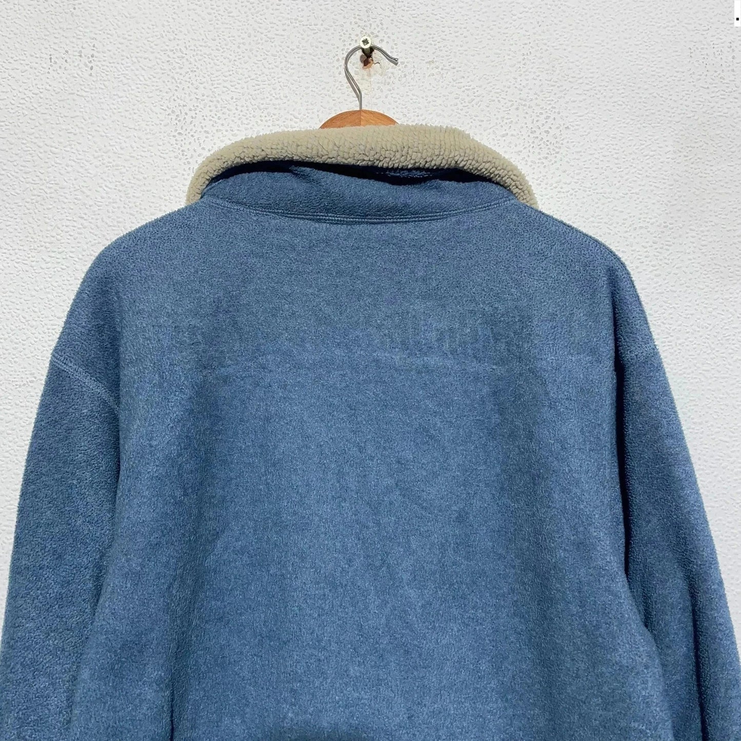 Vintage Blue Sherpa Fleece Jumper - Medium