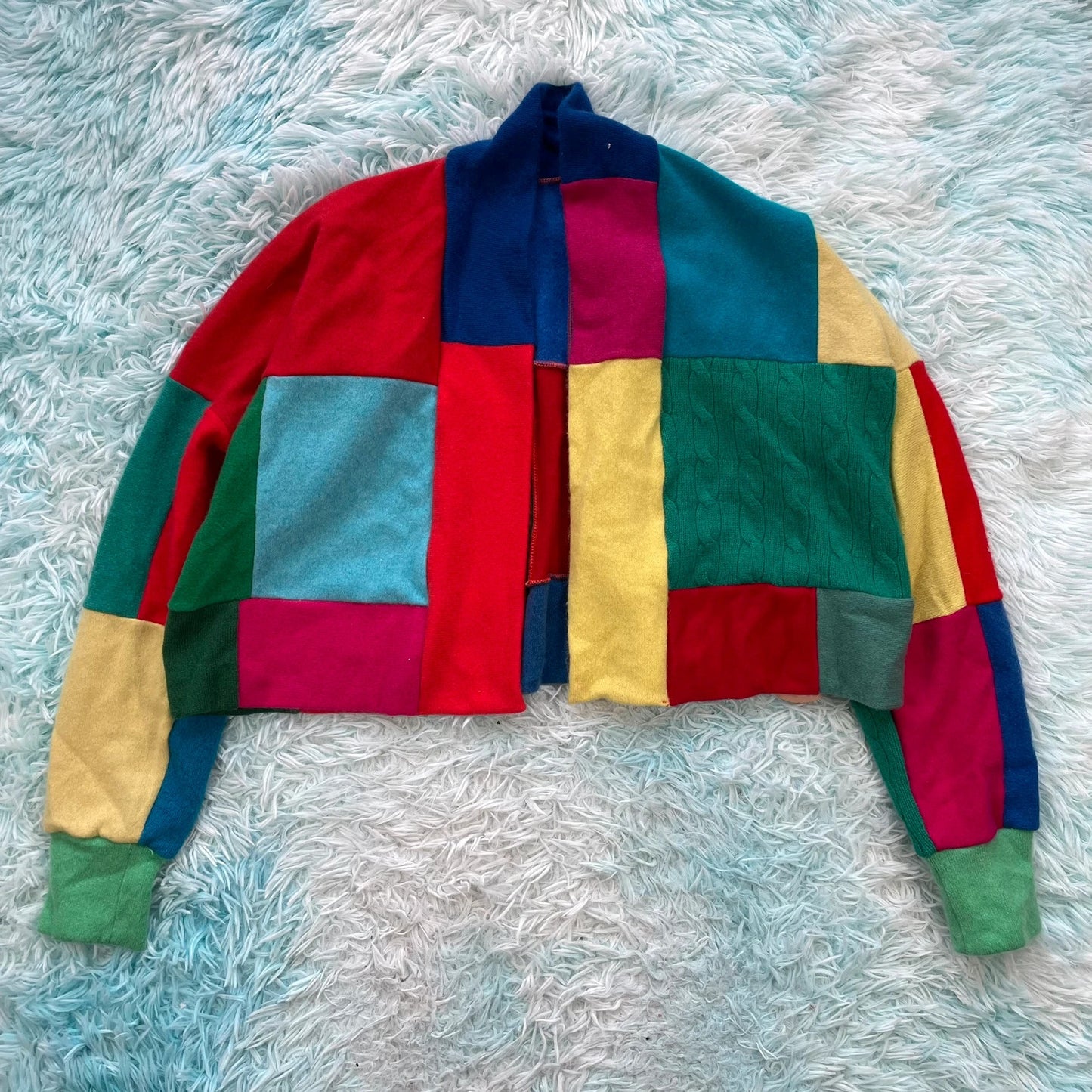 Multicoloured Turtle Doves Cashmere Cardigan