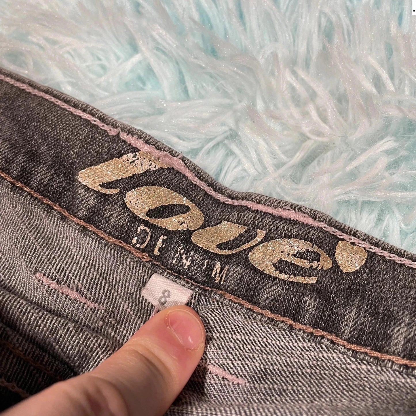 Vintage Y2K Grey Jeans Low Waist - Size 8