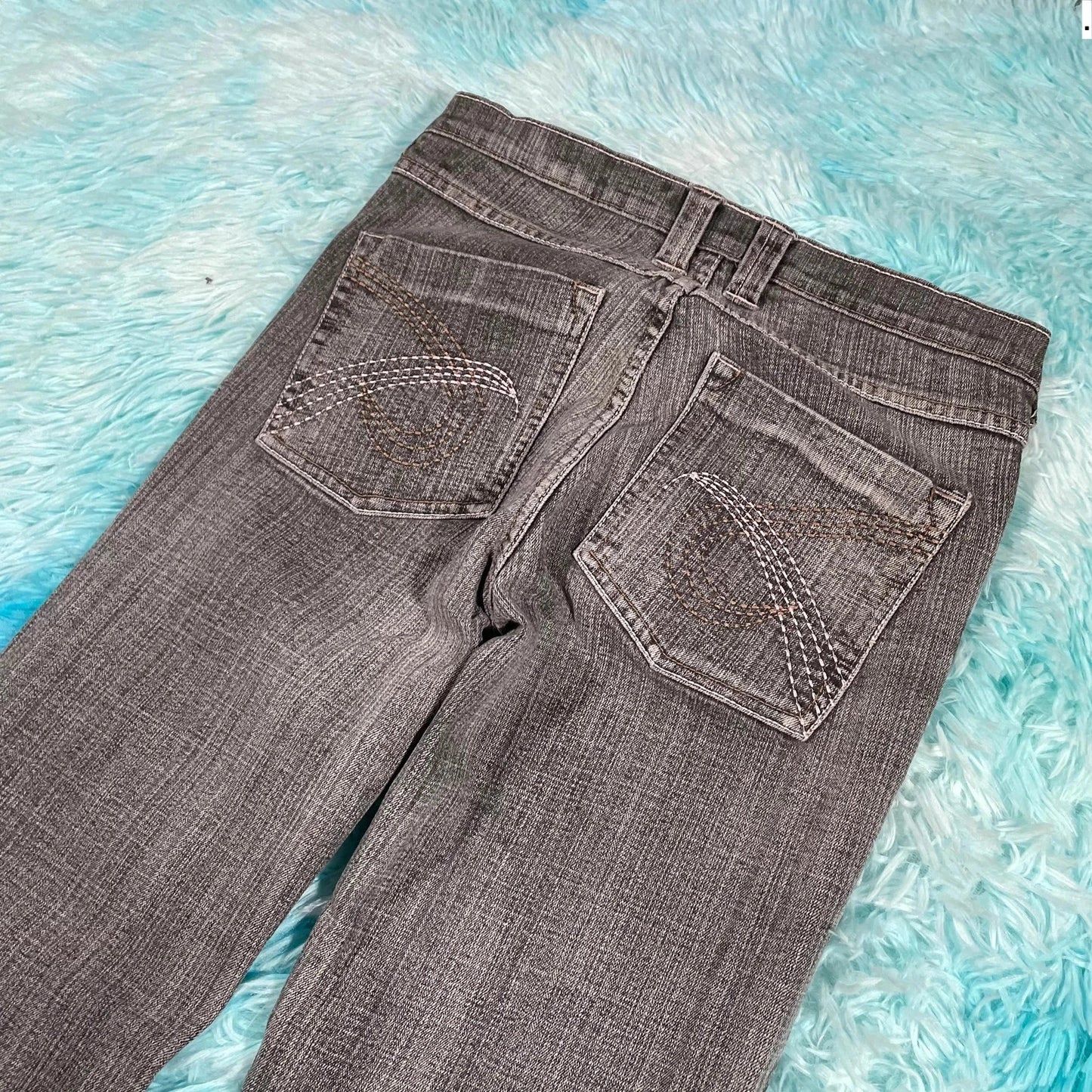 Vintage Y2K Grey Jeans Low Waist - Size 8