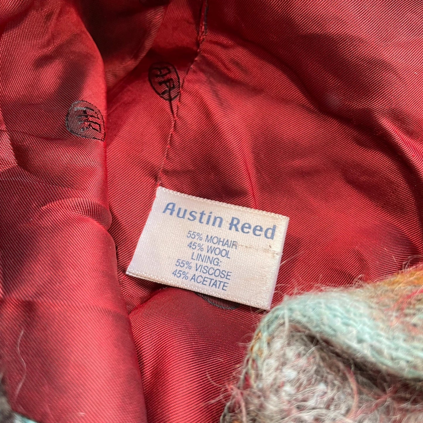 Vintage 90s Red Mohair Wool Blend Long Coat - Size 10