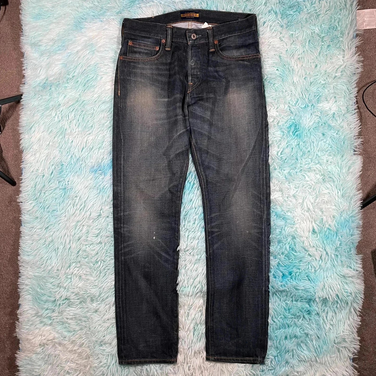Navy Polo Ralph Lauren Rugby Jeans Selvedge - 30W 30L