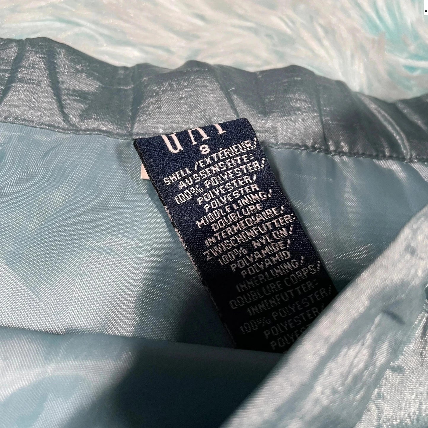 Vintage Y2K Light Blue Gap A Line Silky Dress - Size 8