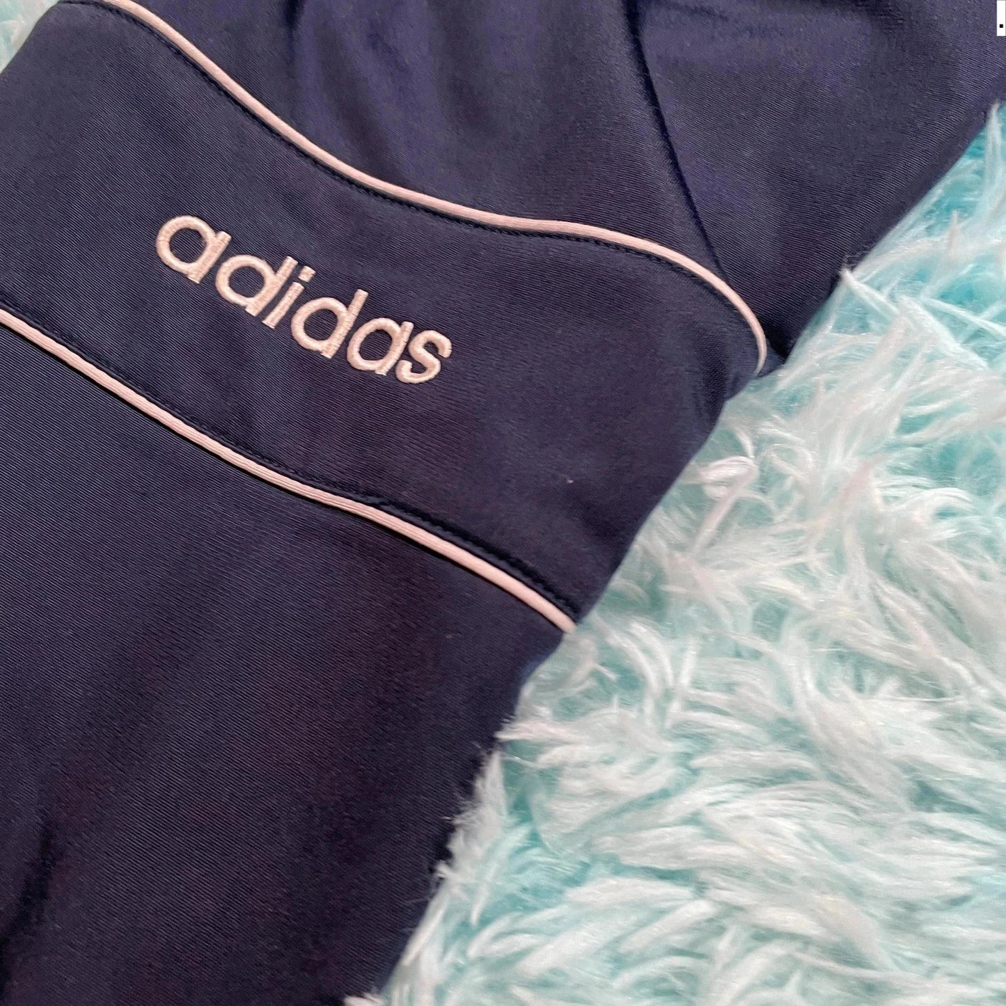 Vintage 90s Navy Adidas Tracksuit Bottoms - Medium