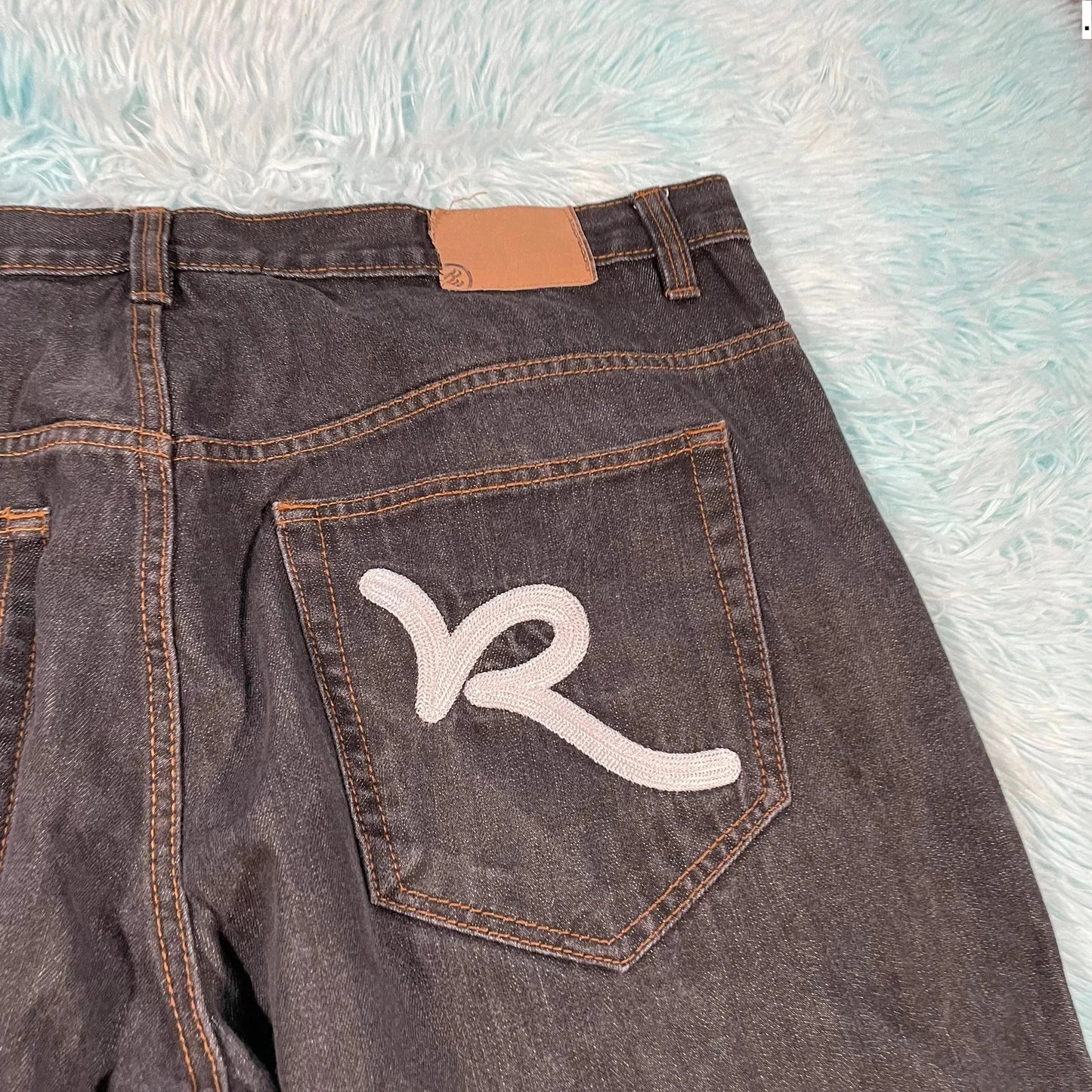 Vintage 90s Black Rocawear Jean Shorts Jorts - 42W