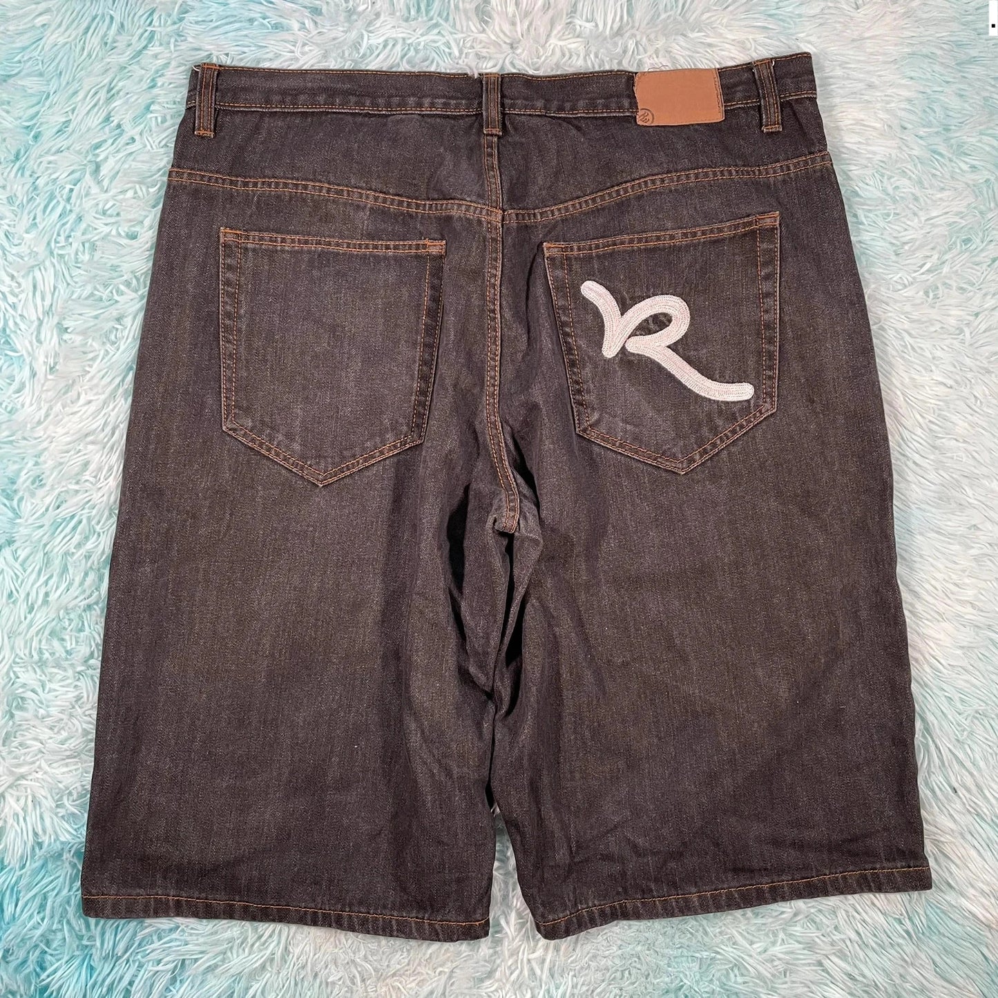 Vintage 90s Black Rocawear Jean Shorts Jorts - 42W
