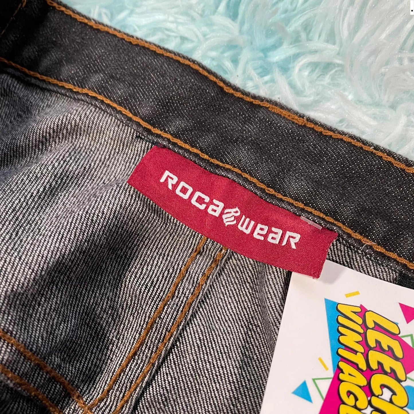 Vintage 90s Black Rocawear Jean Shorts Jorts - 42W