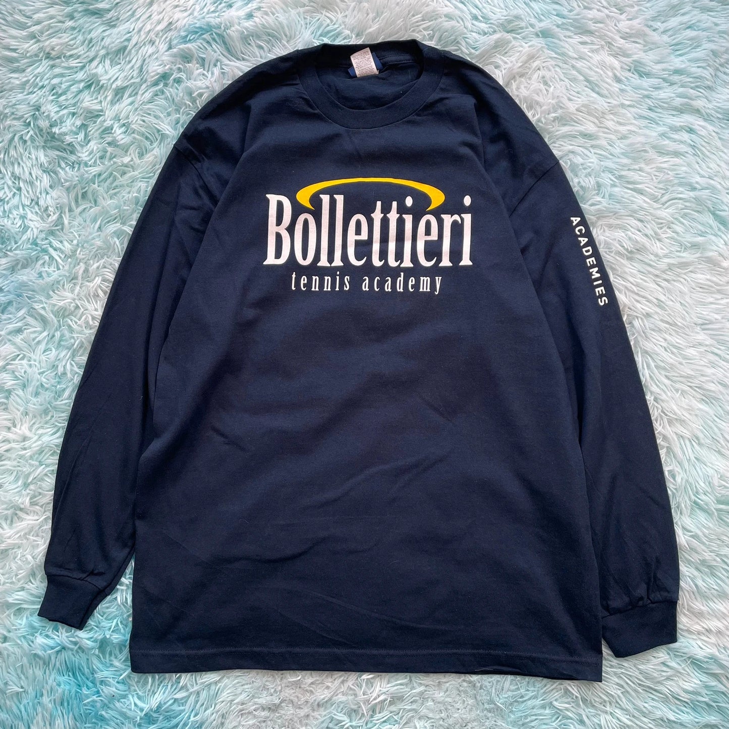 Vintage 90s Navy Bollettieri Tennis Academy Graphic T Shirt - XL