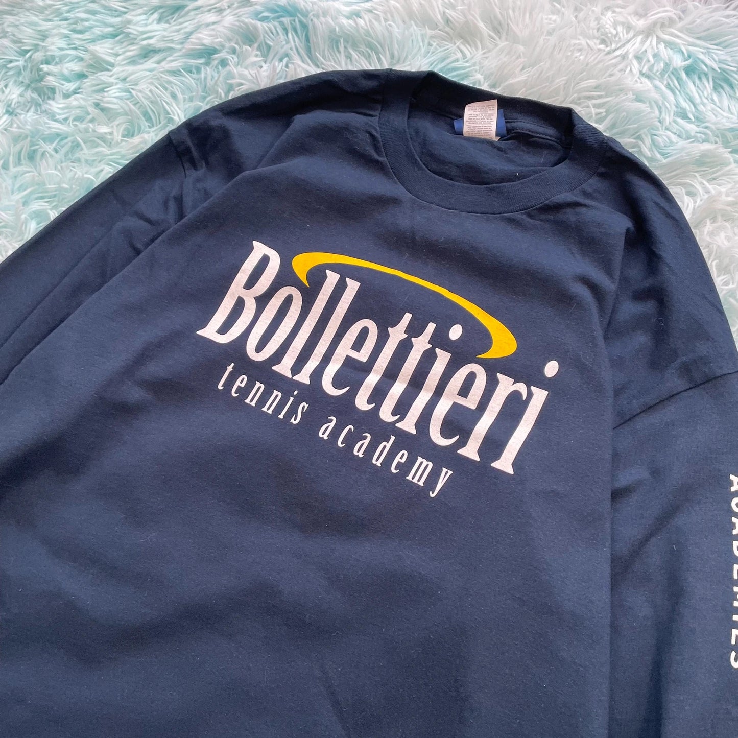 Vintage 90s Navy Bollettieri Tennis Academy Graphic T Shirt - XL
