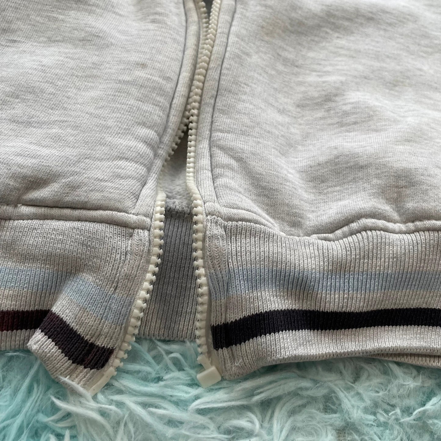 Vintage 90s Grey & Navy Nike Hoodie Full Zip - XS