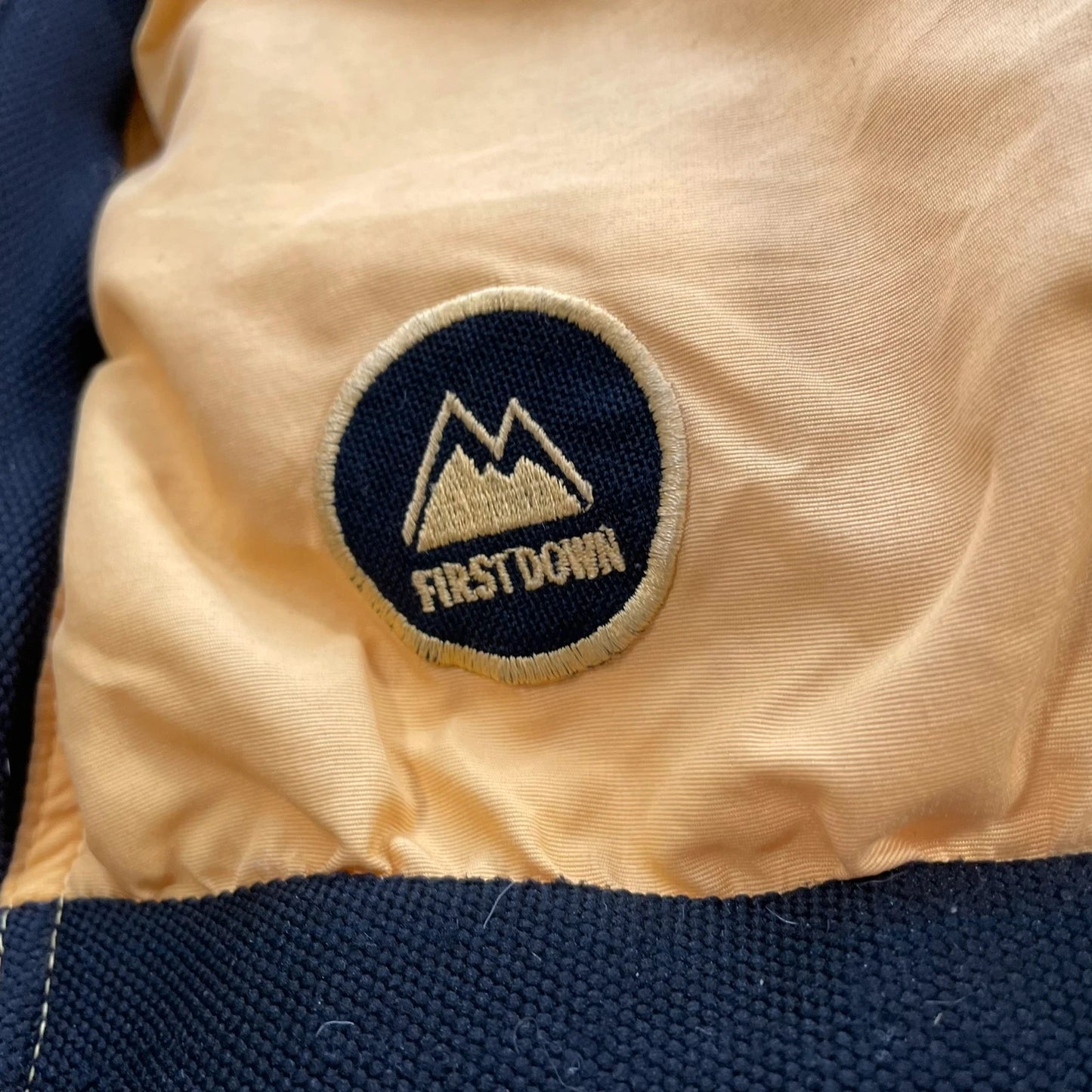Vintage 90s Yellow First Down Puffer Jacket Ski - XXL