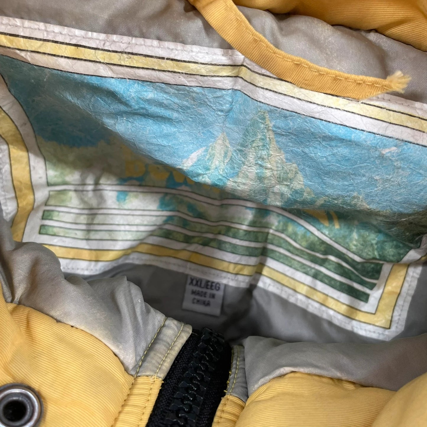 Vintage 90s Yellow First Down Puffer Jacket Ski - XXL