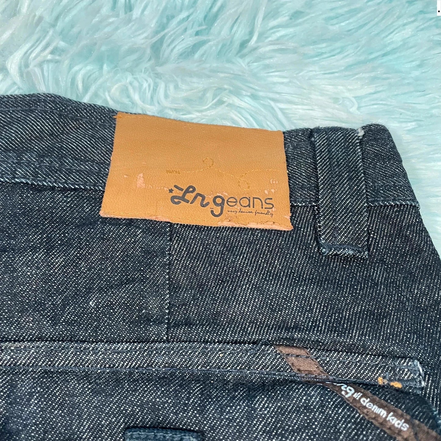 Vintage 00s Navy Cargo Jean Shorts Jorts - 38W