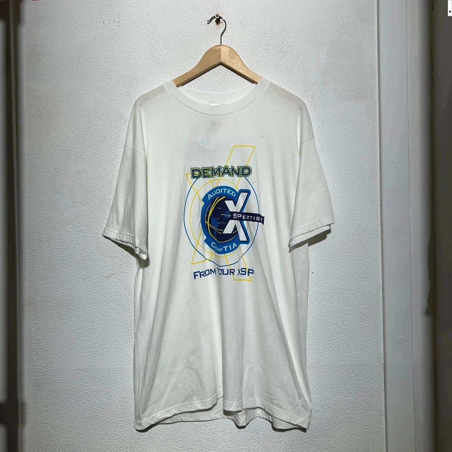 Vintage 90s White Graphic T Shirt - XL