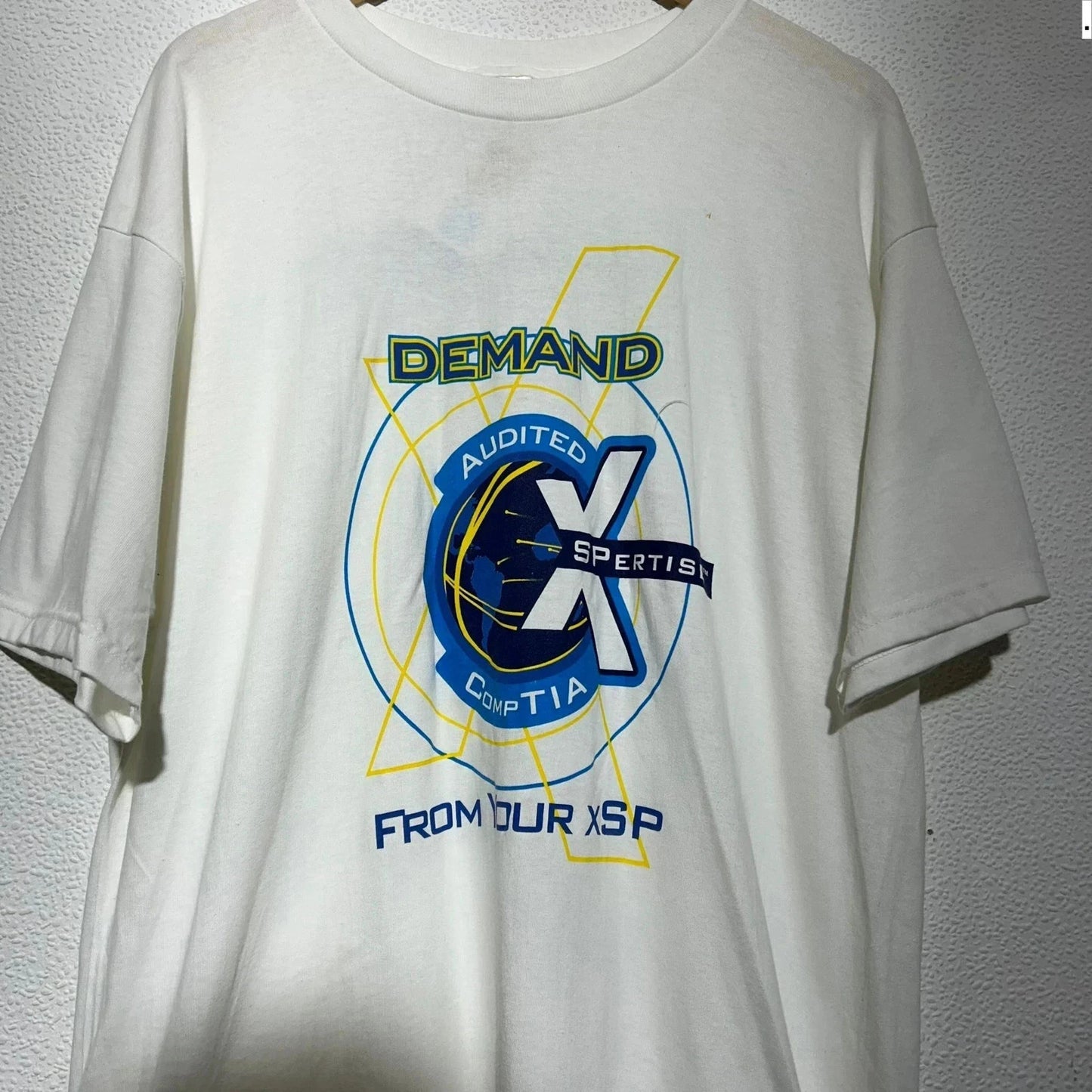 Vintage 90s White Graphic T Shirt - XL