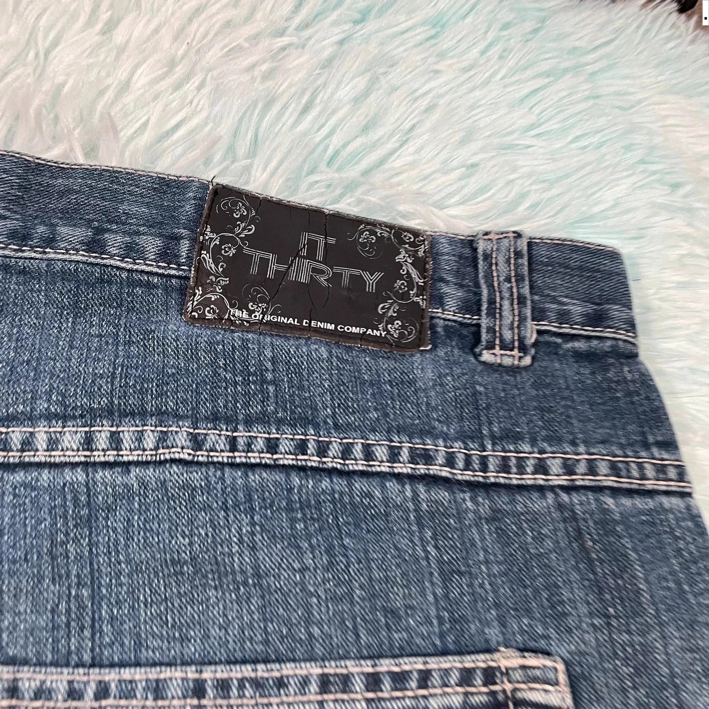 Vintage 90s Baggy Jean Short Denim Jorts - 40W