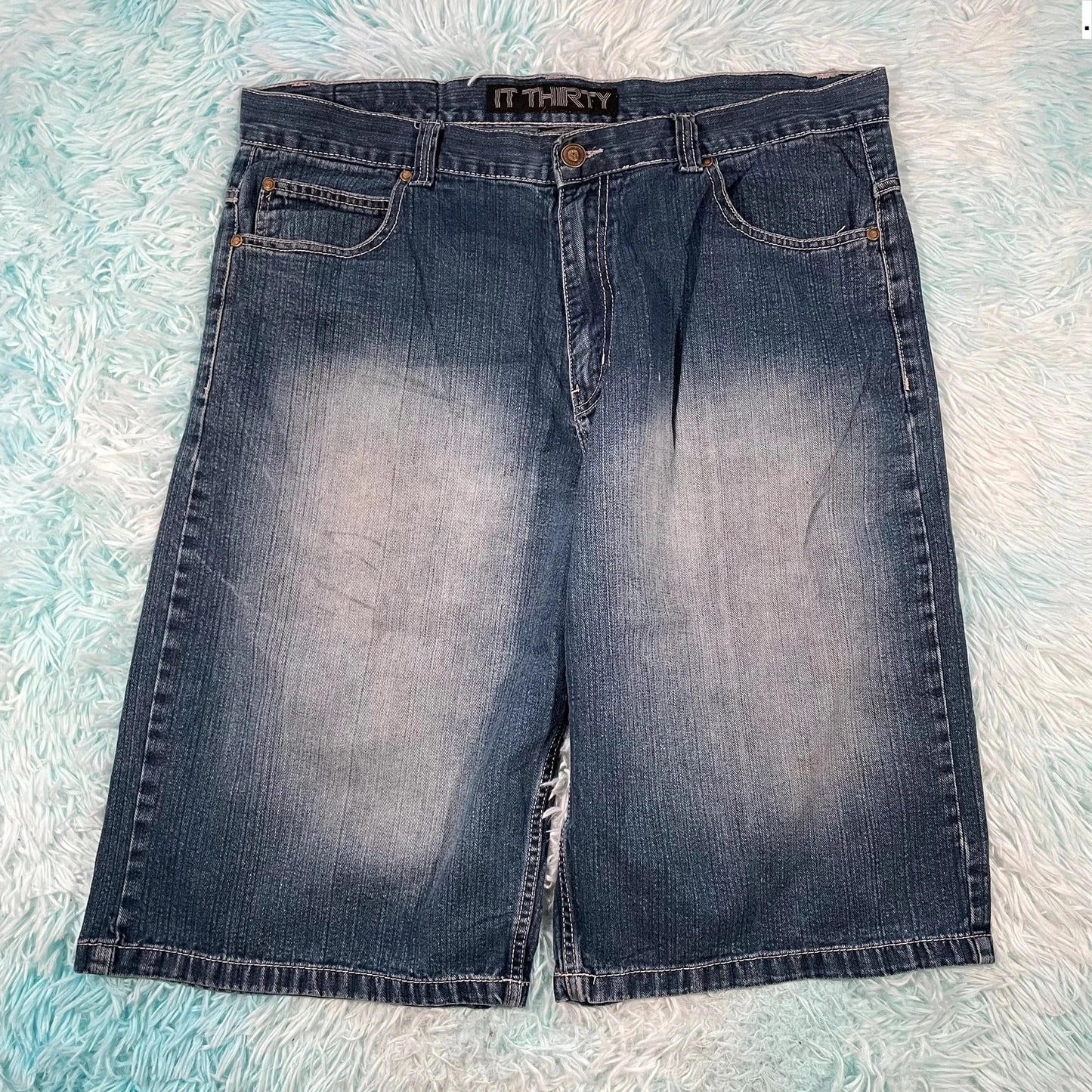 Vintage 90s Baggy Jean Short Denim Jorts - 40W