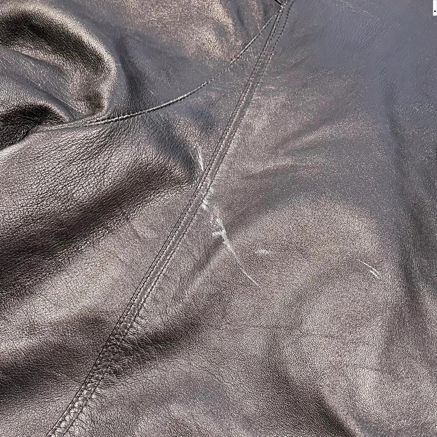 Vintage 90s Black Leather Jacket - Medium