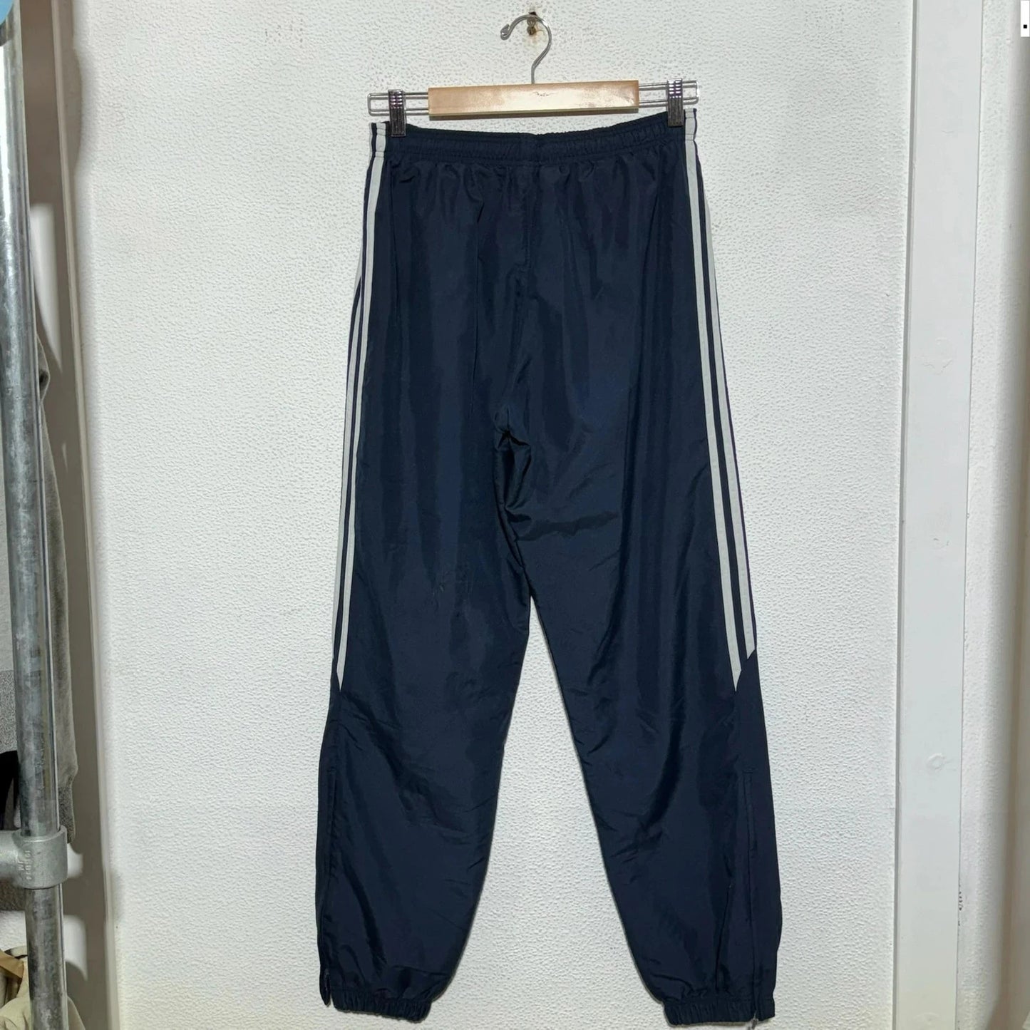 Vintage 00s Navy Adidas Tracksuit Bottoms - Small
