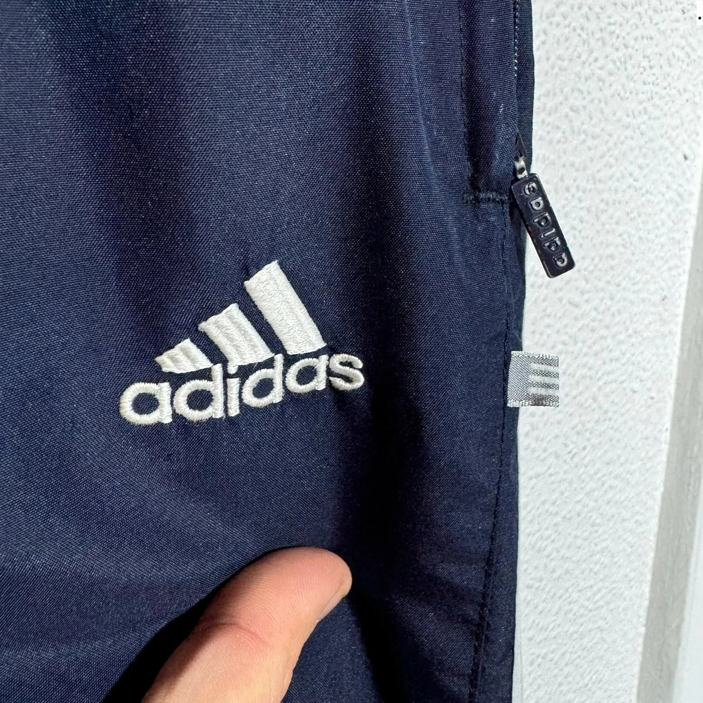 Vintage 00s Navy Adidas Tracksuit Bottoms - Small