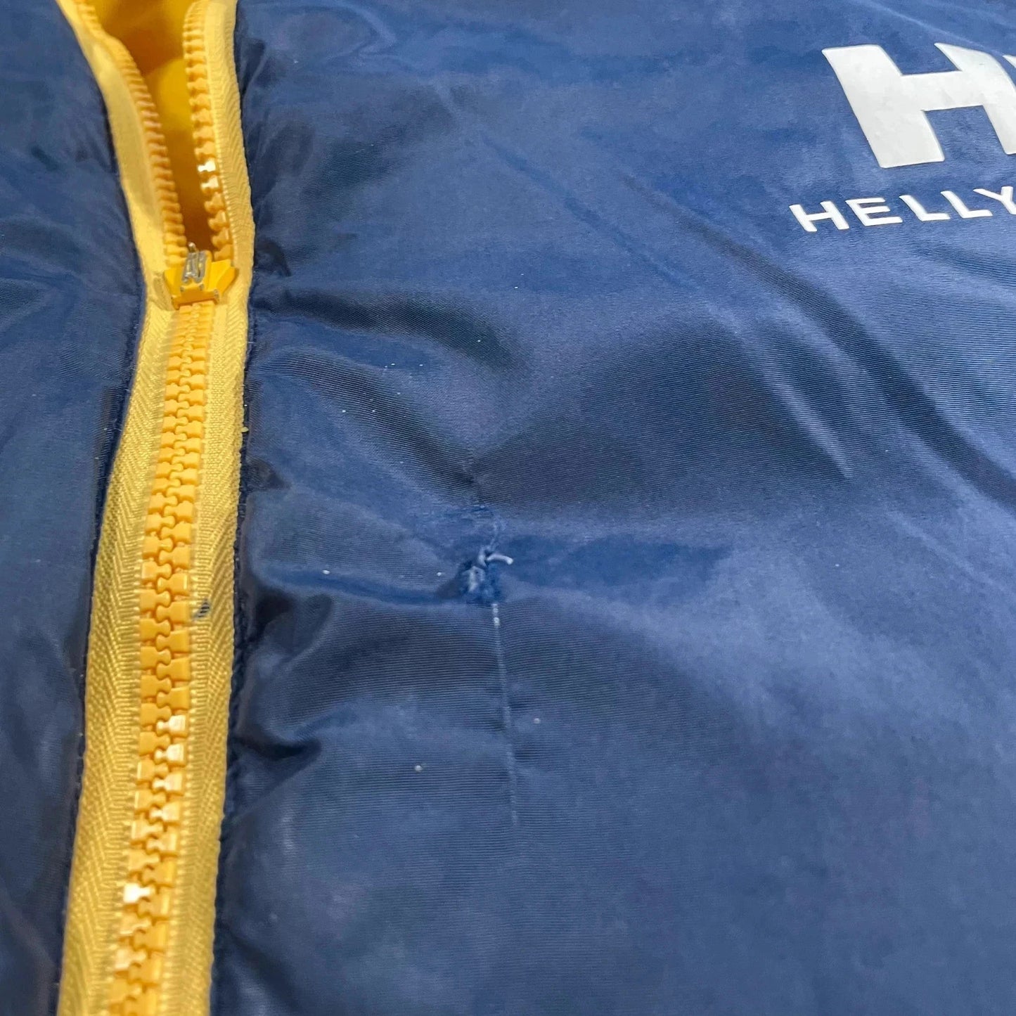 Vintage 90s Yellow & Navy Reversible Helly Hansen Puffer Jacket - Large
