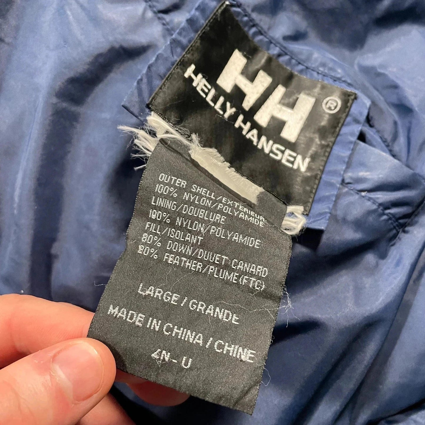Vintage 90s Yellow & Navy Reversible Helly Hansen Puffer Jacket - Large