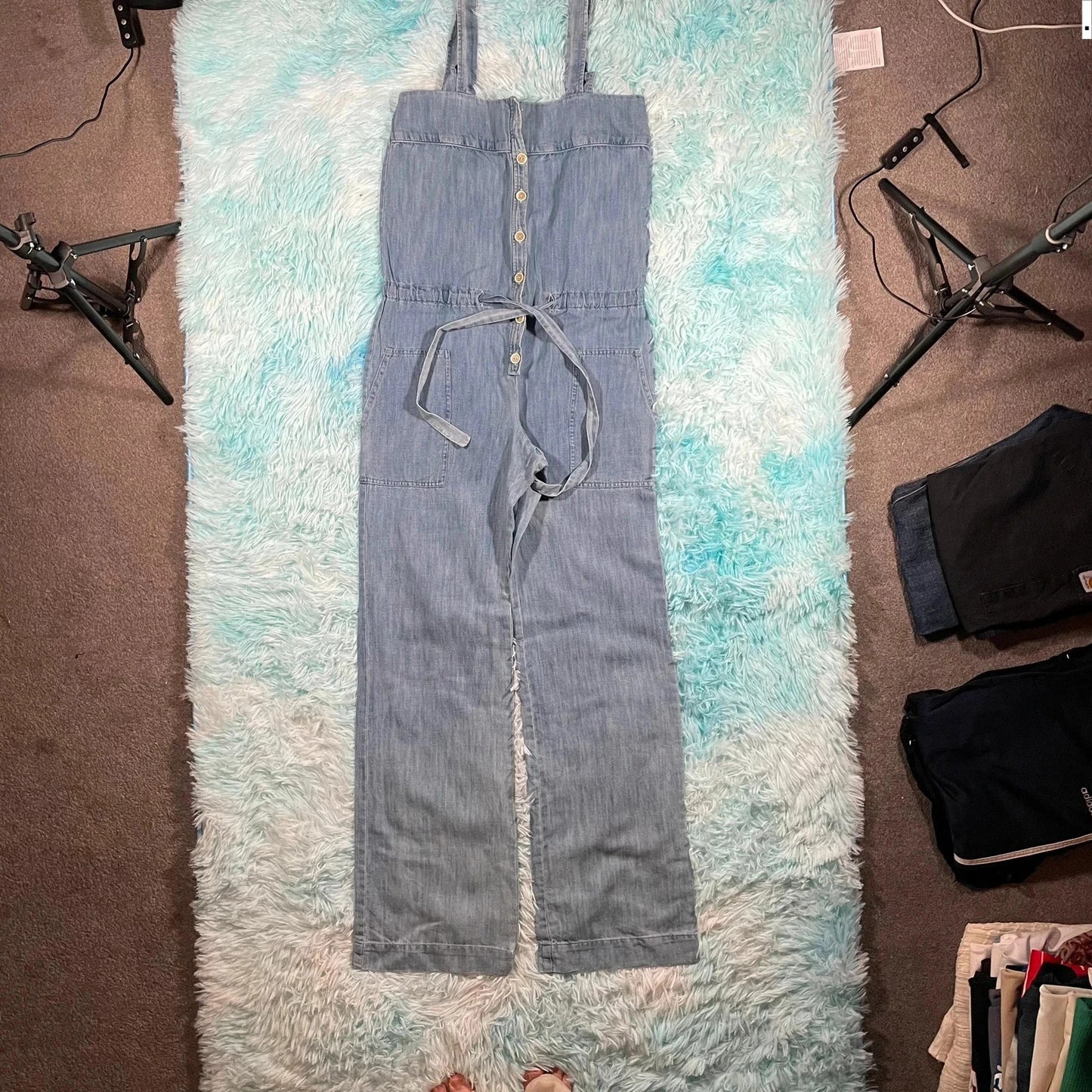 Blue A.P.C Denim Jumpsuit - Small