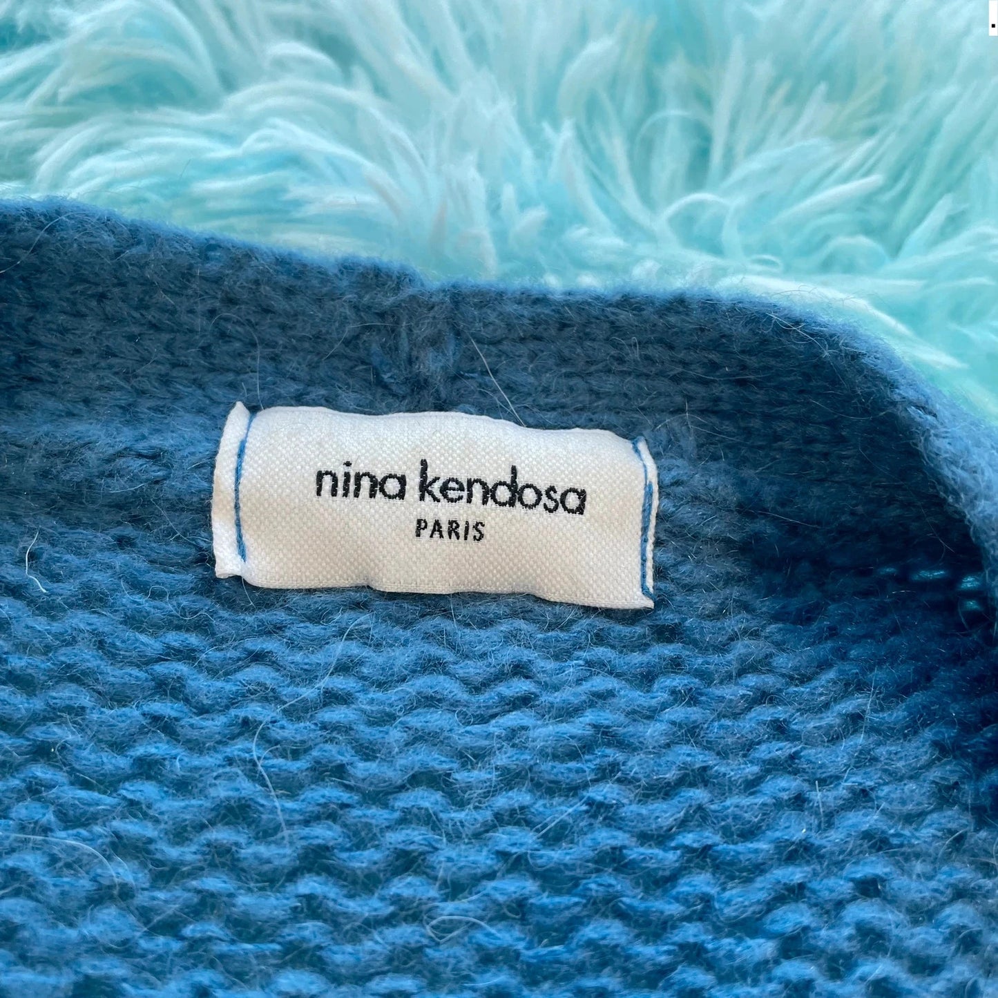 Blue & White Nina Kendosa Cardigan - OS