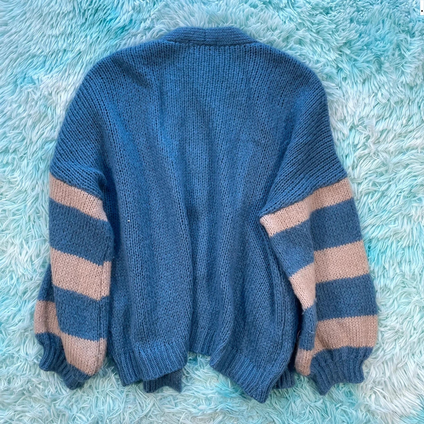 Blue & White Nina Kendosa Cardigan - OS