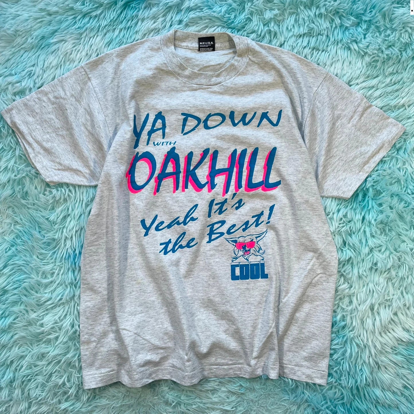 Vintage 90s Grey Oakhill Graphic T Shirt - XL
