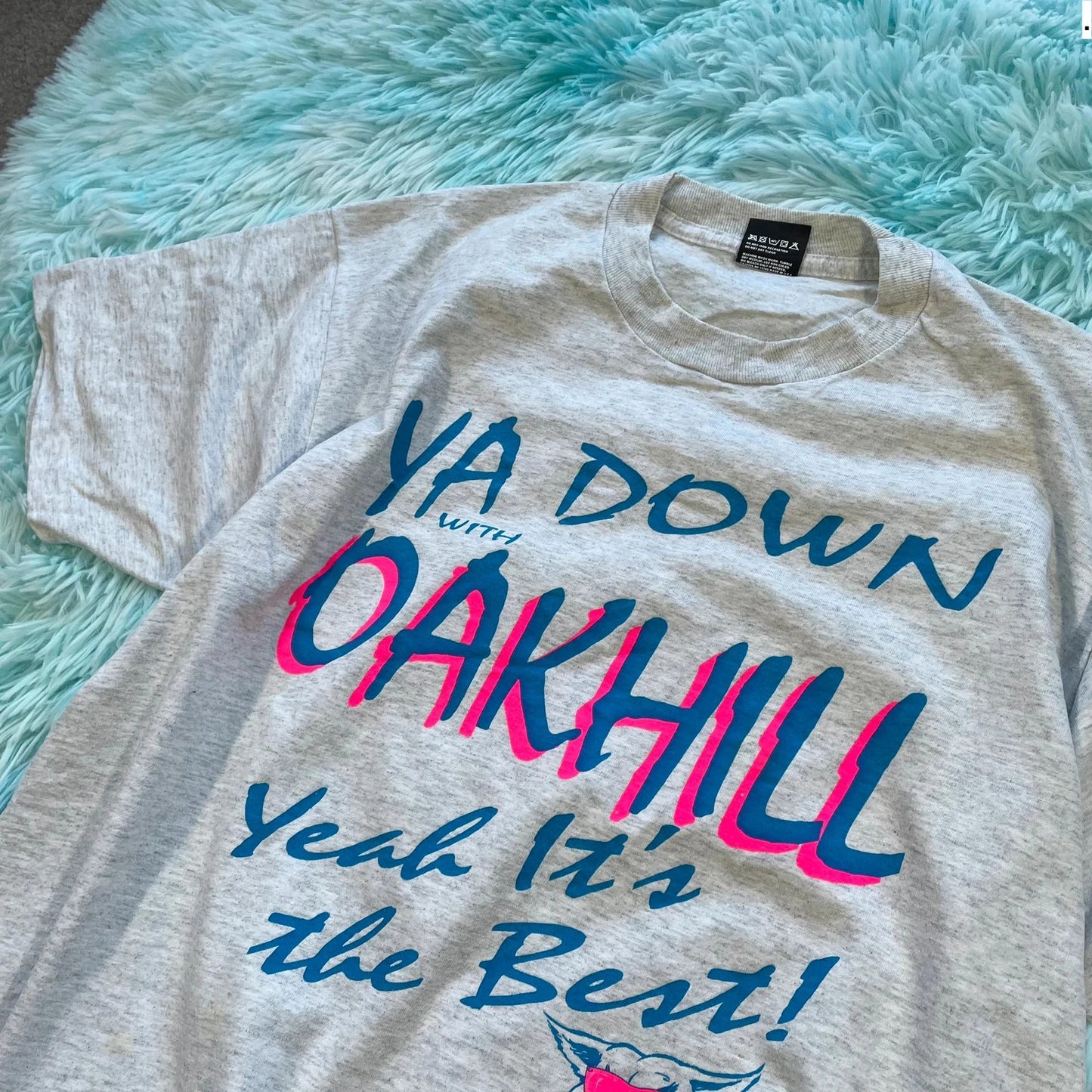 Vintage 90s Grey Oakhill Graphic T Shirt - XL