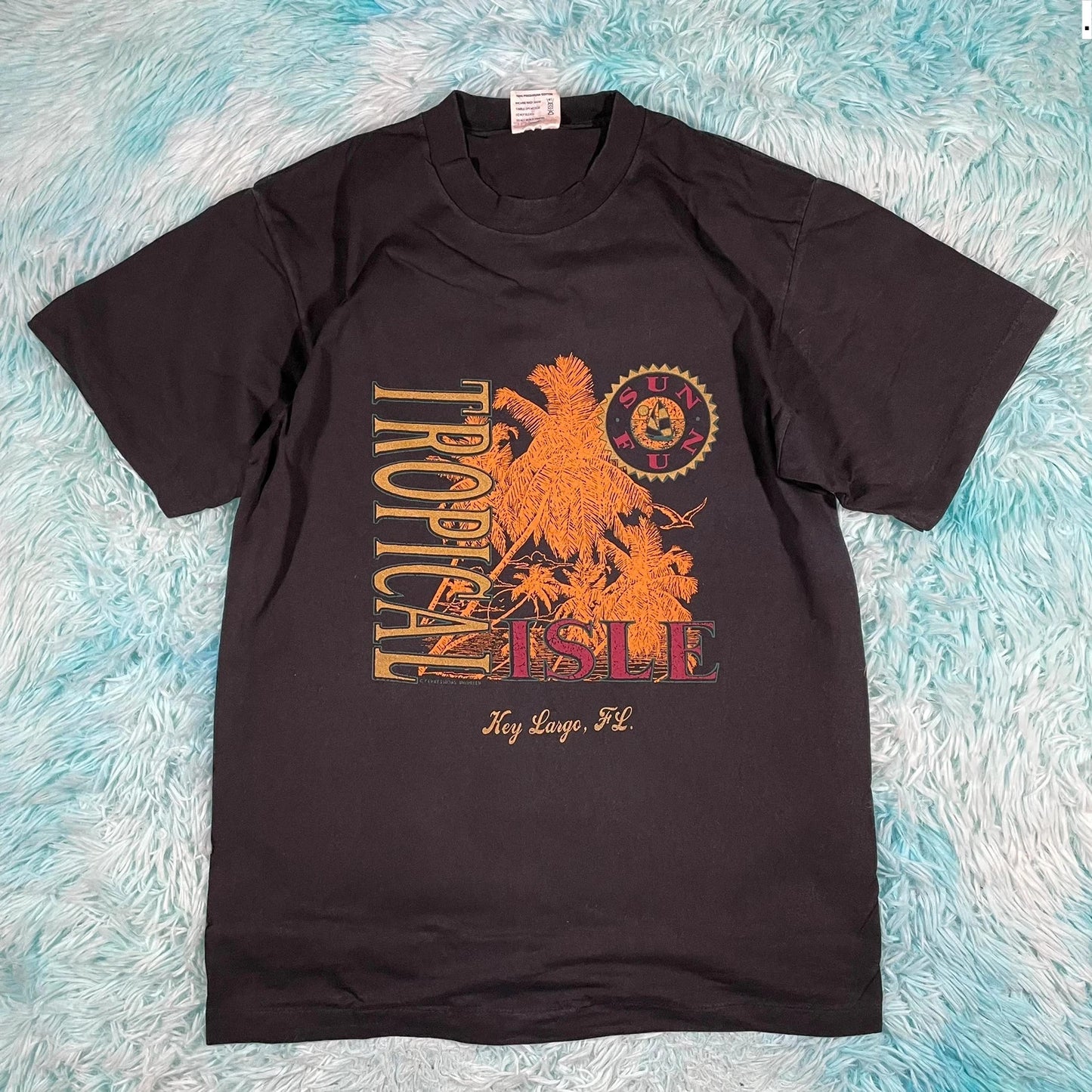 Vintage 90s Black Key Largo Florida Graphic T Shirt - Large