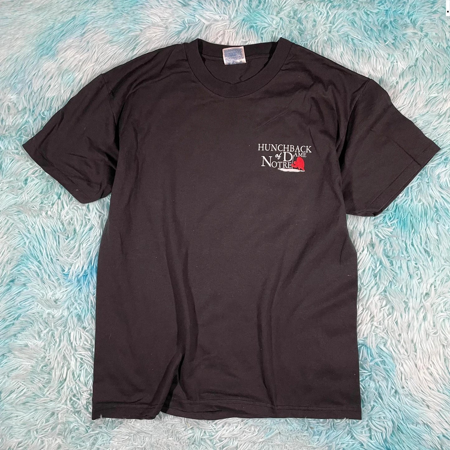 Vintage 90s Black Hunchback of Notre Dame Graphic T Shirt - Medium