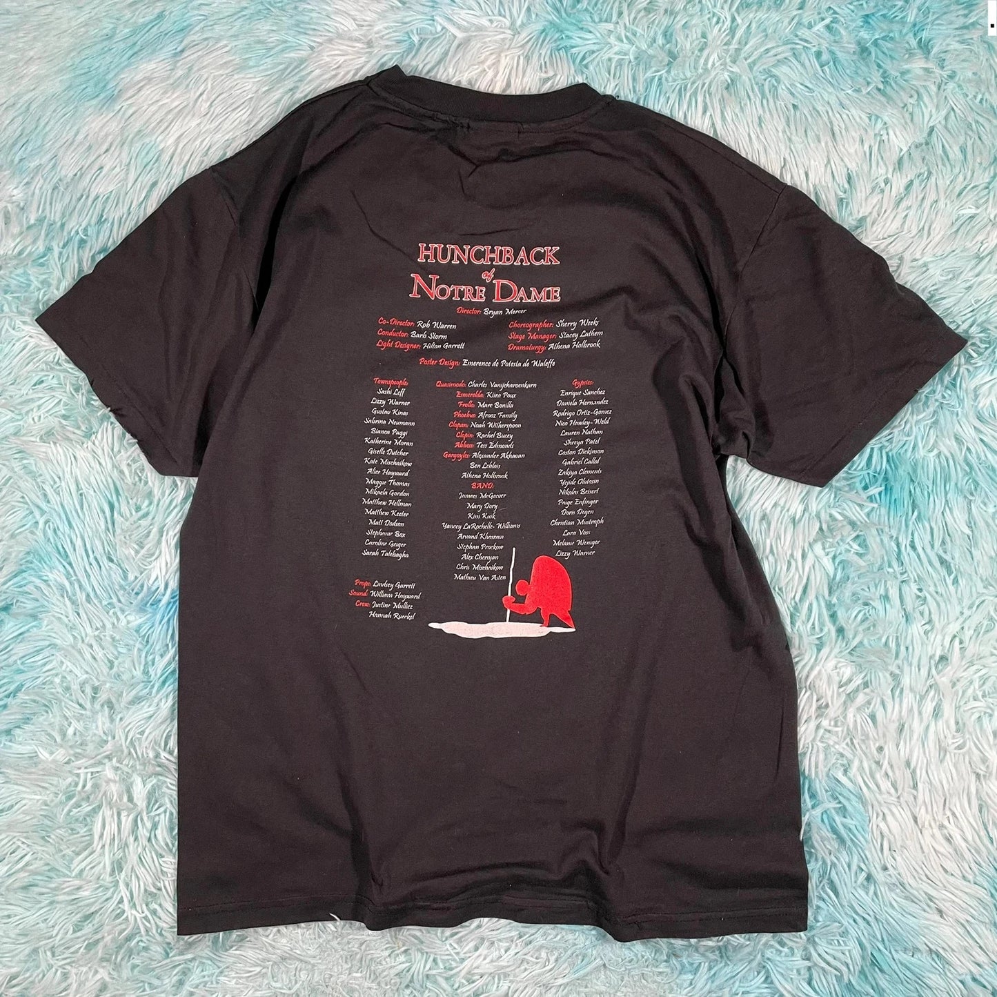 Vintage 90s Black Hunchback of Notre Dame Graphic T Shirt - Medium